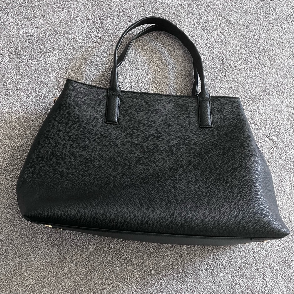 Urban Expressions Black and Gold Tote Bag with Structured Design
